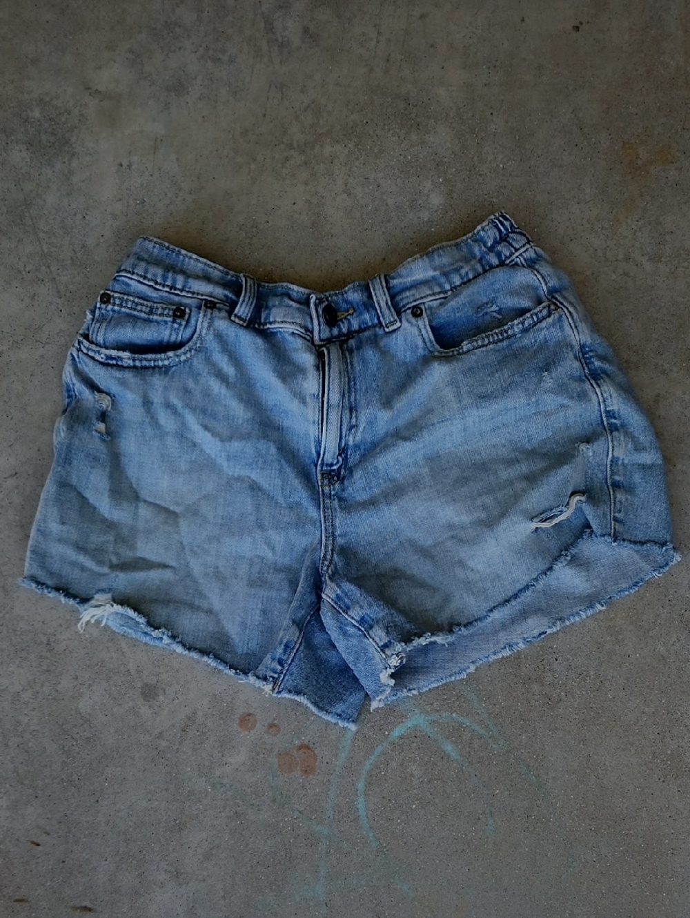 Aerie Light Blue Denim Cutoff Shorts, Size M